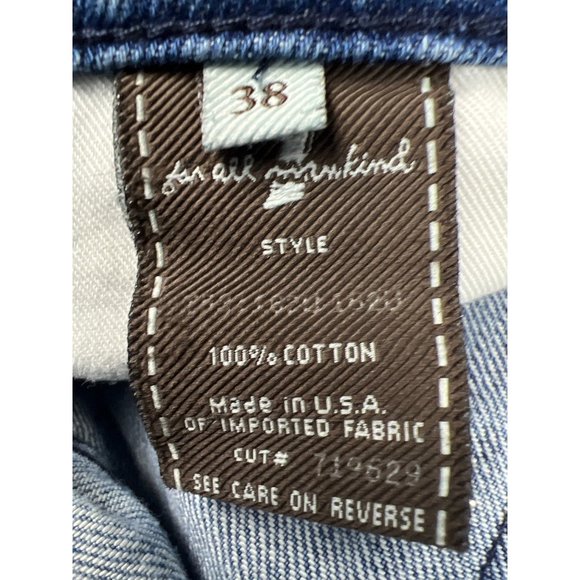 7 For All Mankind Men's Straight Leg Button Fly Blue jeans - Picture 6 of 6